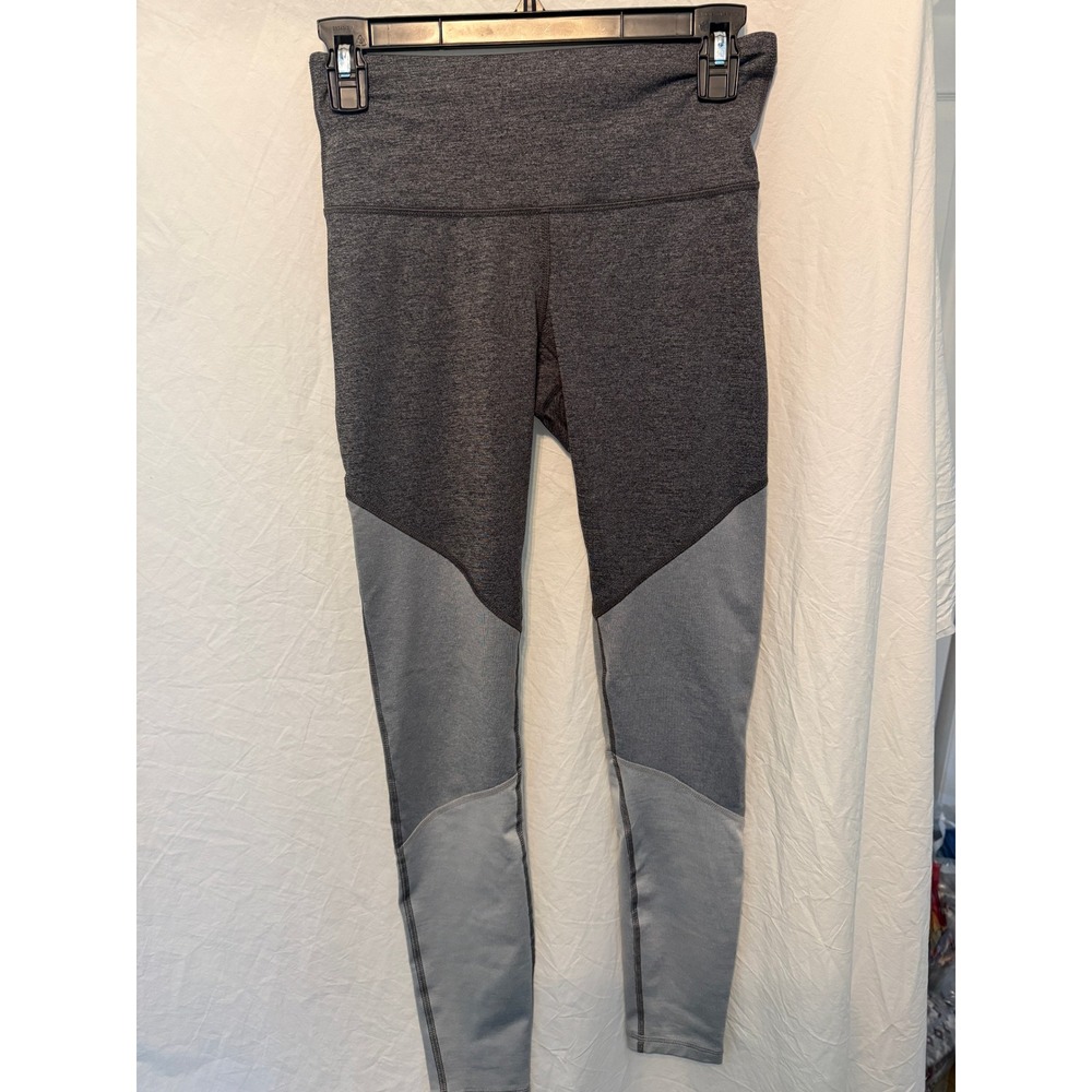 Old Navy Active Go-Dry Grey Colorblock Leggings Small Fitted Athletic Yoga Pants